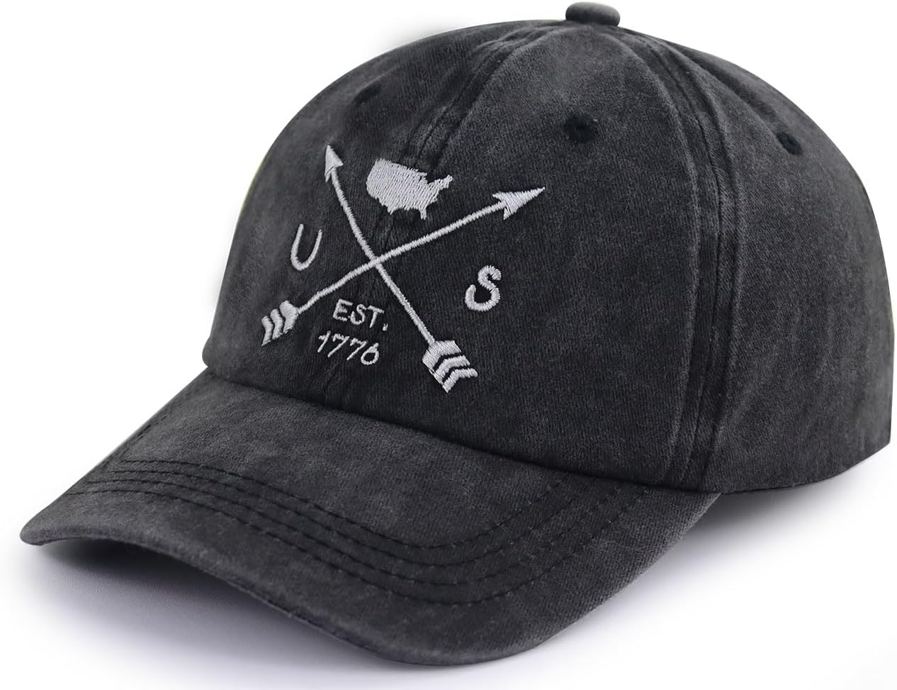 US, Texas, New York, California Hat for Men Women, Adjustable Cotton Embroidered Baseball Cap image 2