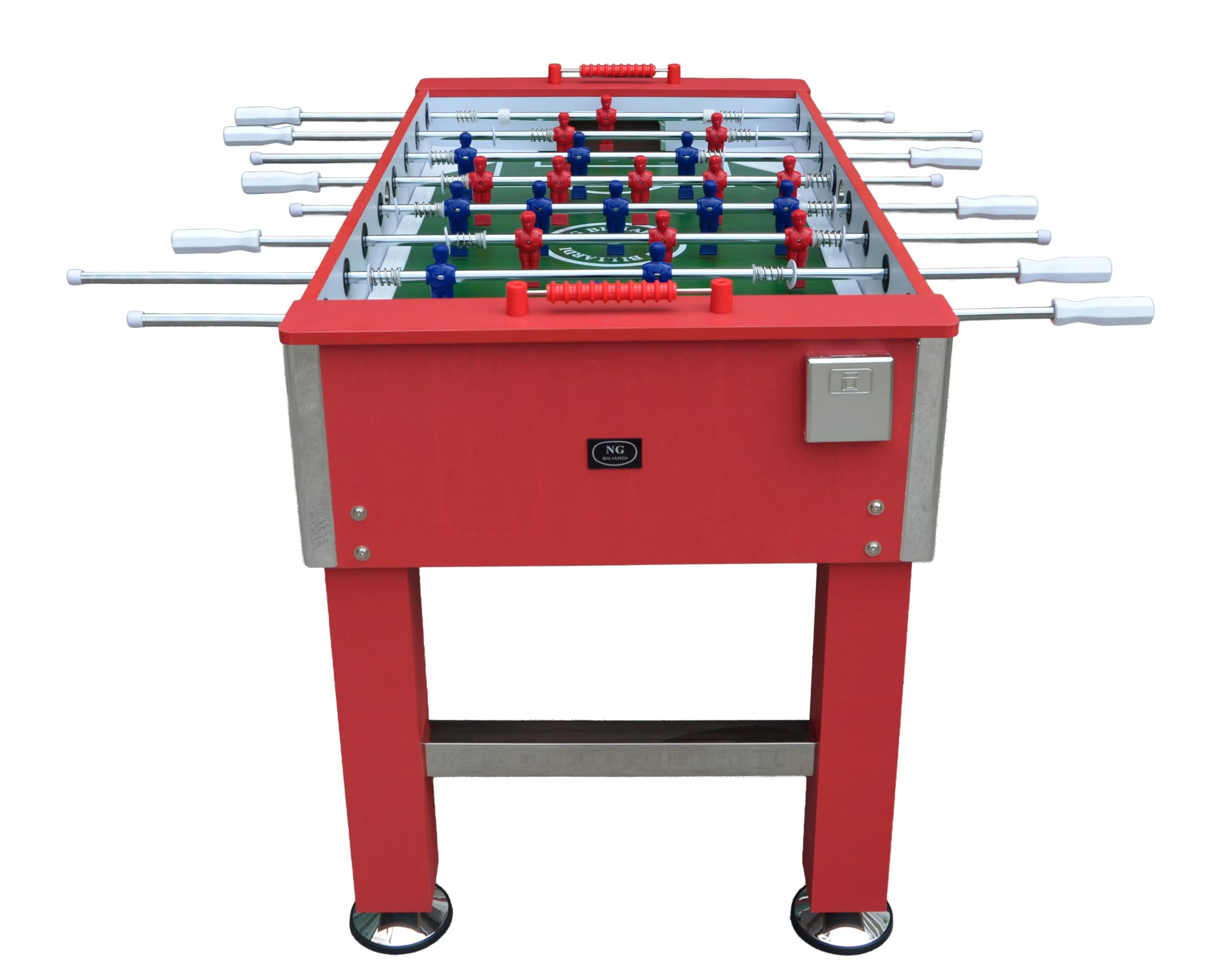 NG Biliardi Calcio Balilla Professionale Andromeda Rosso - Biliardino - aste Passanti + Palline