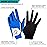 FINGER TEN Mens Golf Glove Left Hand Right Handed Golfer Rain Grip 1 Pack, Durable Fit for Hot Wet All Weather Small Medium Large XL XXL 3XL (Blue, X-Small)