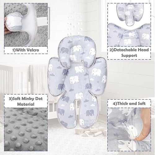 Miniatura 8 de Fundas de asiento de coche multiusos para bebé y asiento de coche infantil, toldo elástico para asiento de automóvil, cojín de soporte para la