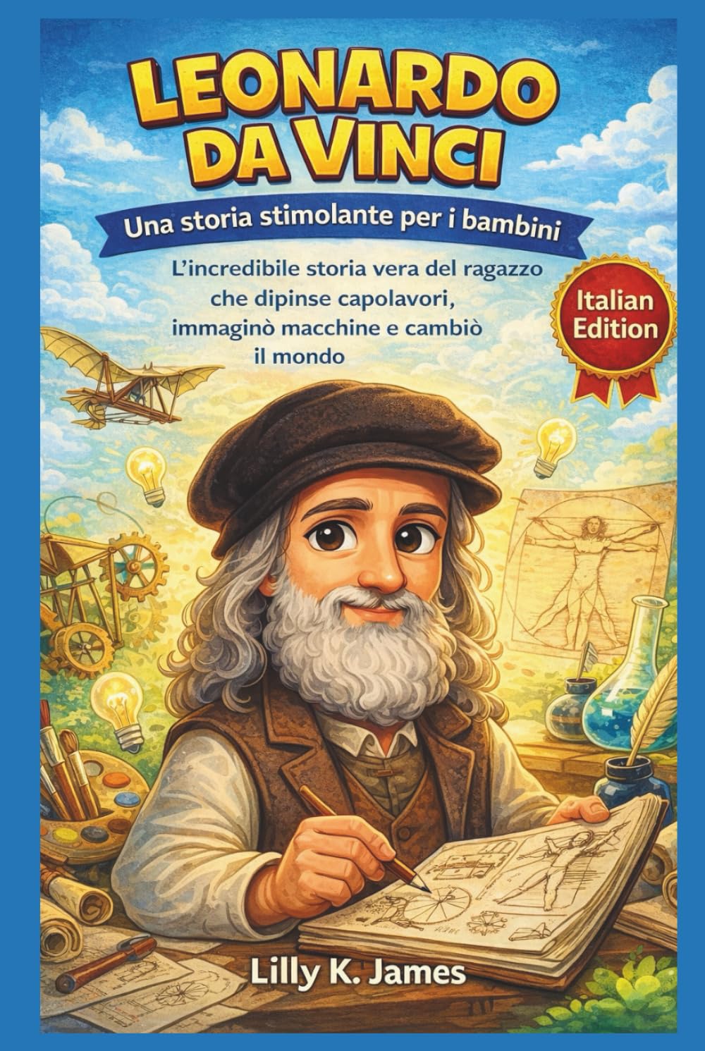 LEONARDO DA VINCI: Una storia stimolante per i bambini: L'incredibile storia vera del ragazzo che dipinse capolavori, immaginò macchine e cambiò il mondo (An Inspirational Inventors Stories for Kids)
