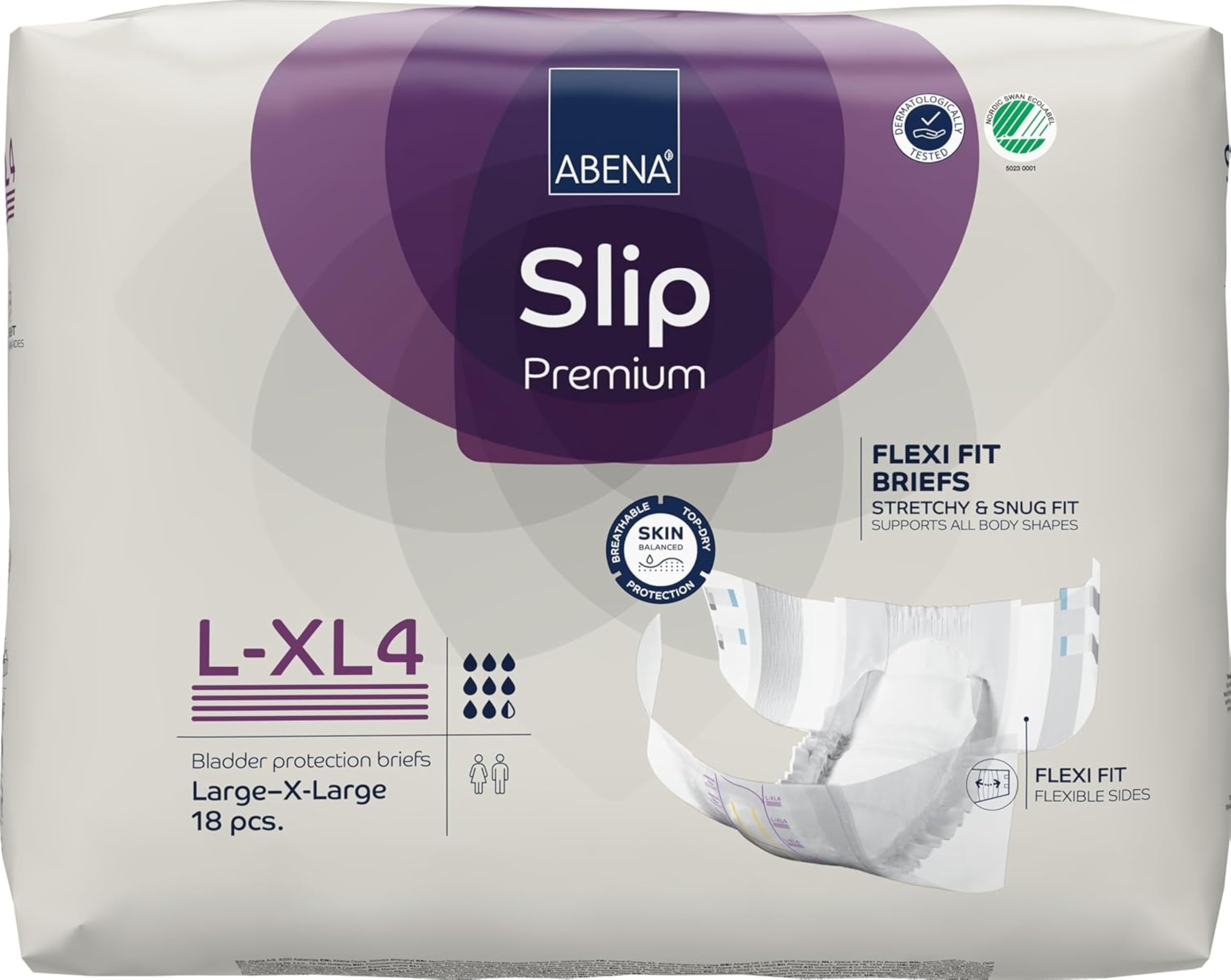 ABENA Flexi Fit Slip - Large Absorbency Brief - 3800ml - White