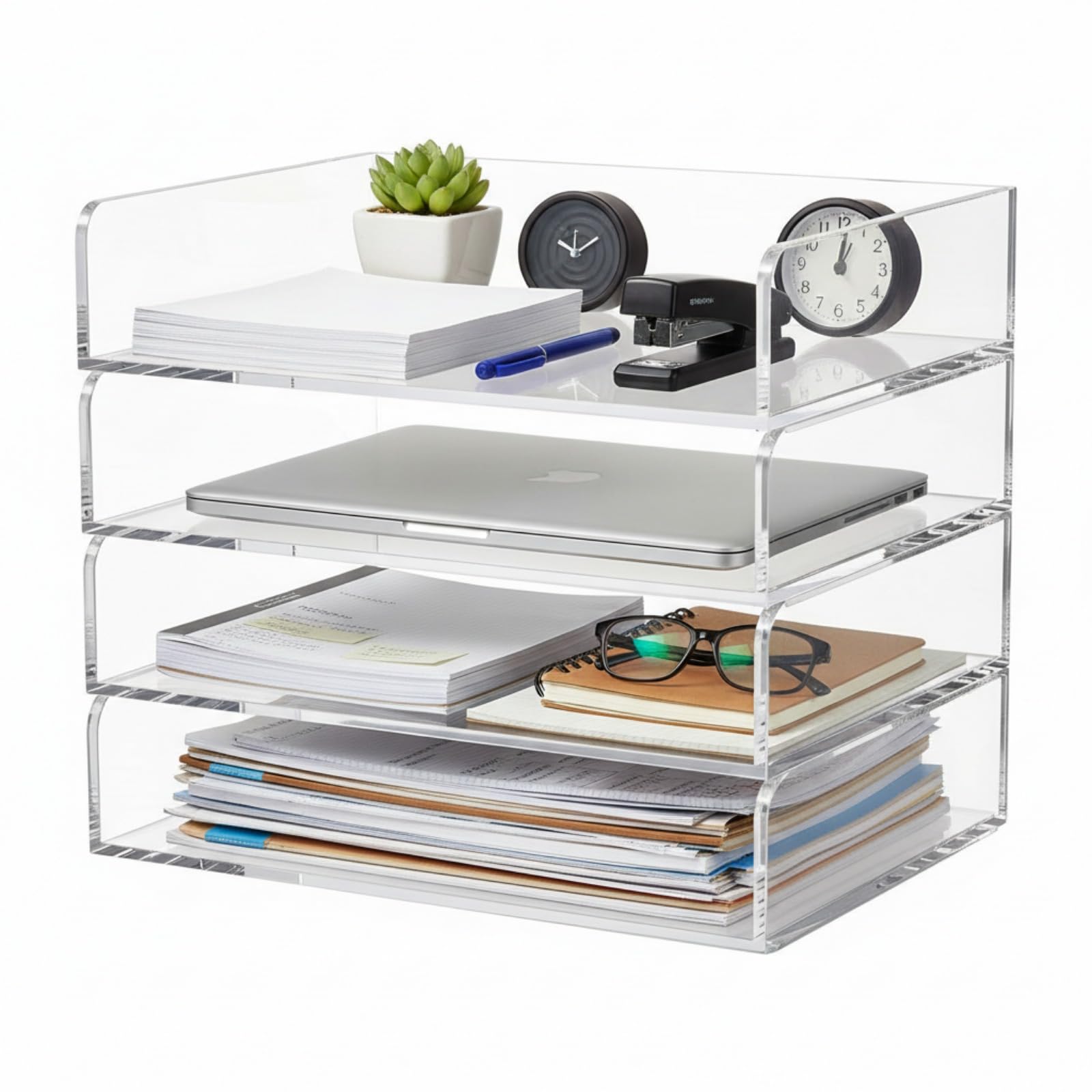 Photo 1 of [USED] Harloon 4 Tier Acrylic Letter Tray Organizer