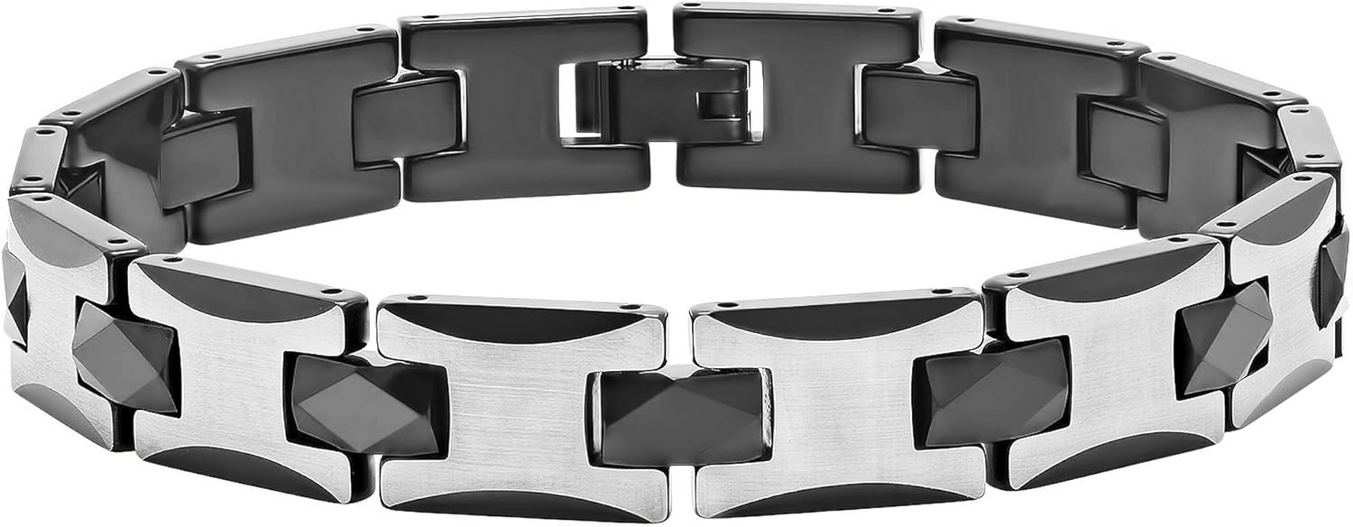 Steel Nation Jewelry Men's 8.5inch TwoTone Tungsten