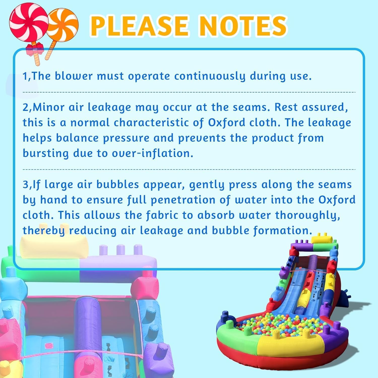 22.5FT Commercial Grade Water Slide for Kids，PVC+Oxford Inflatable Water Slides with Big Airtight Splash Water Pool,Bounce Slide for Party Fun(Colorful lego)