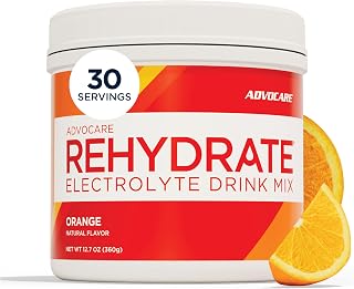 AdvoCare Rehydrate Electrolyte Drink Mix, Orange, 12.7 oz | Contains Magnesium, Sodium, Potassium & Calcium, Antioxidant and Amino Acid Fortified Powder for Hydration and Recovery