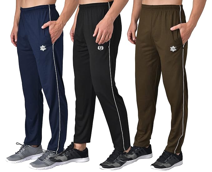 eKools Plain Trackpants for Men | Plain Trackpants | Basic Trackpants | Regular Trackpants | Casual Trackpants | 100% Cotton | Men's Trackpants (Pack of 3)