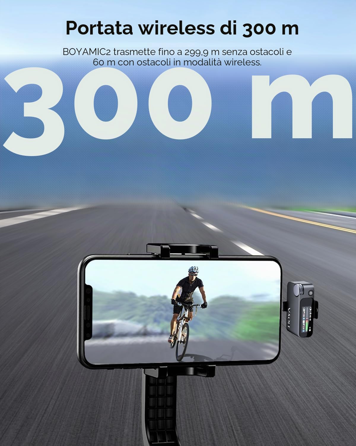 BOYA BOYAMIC 2 Lavalier - Microfono senza fili per iPhone/Android/PC, USB-C Mini microfono con cancellazione del rumore AI, 300 m, 48 KHz/32 bit, microfono a scatto per registrazione video, vlog