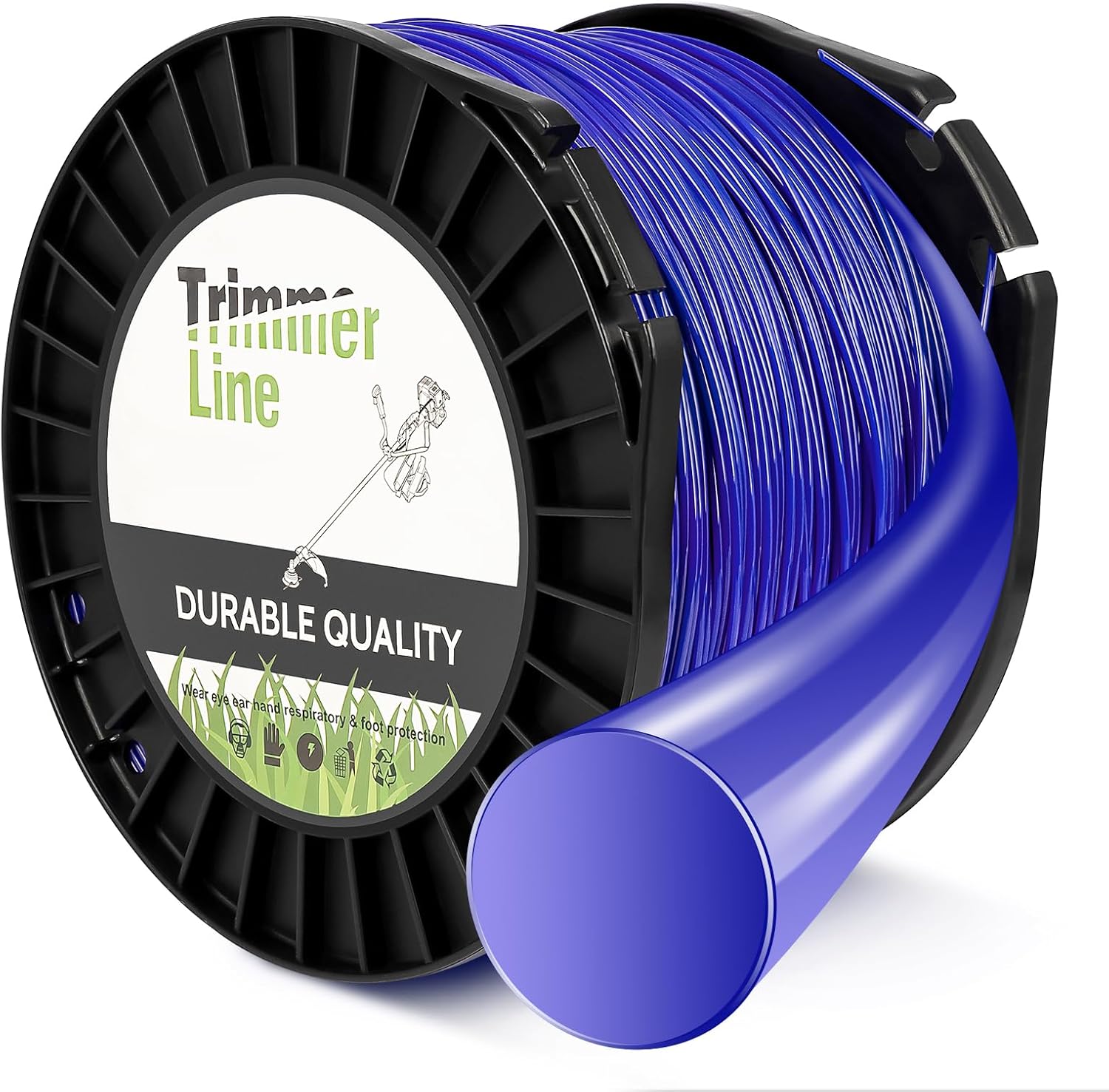 0.065-Inch-by-3000-ft Round Weed Trimmer Line Compatible with Ryo bii and Wor x Grass Trimmer Edger Replacement String for Weed Wacker Spools, Blue
