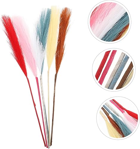 Miniatura 5 de NOLITOY 35 piezas de rosas artificiales simuladas para decoración de cañas de trigo seco, relleno de jarrón, accesorio de varillas de boda,