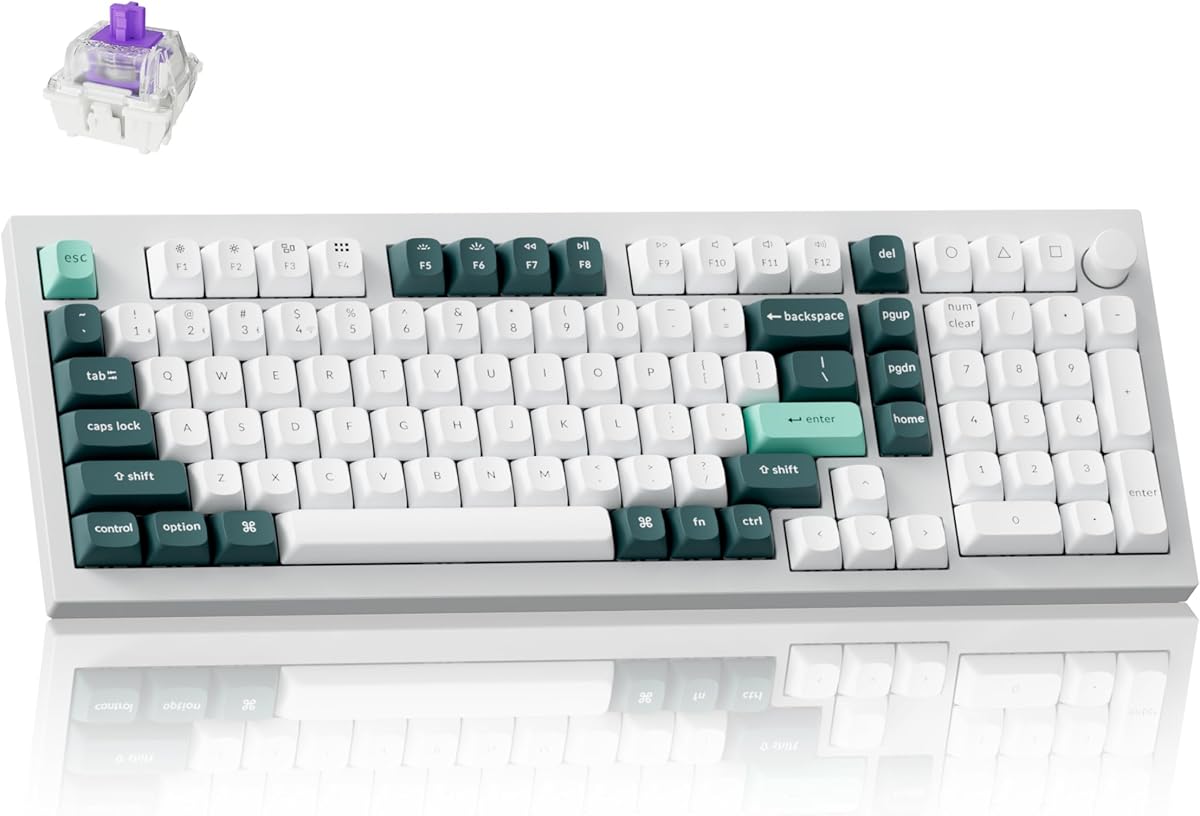Q5 HE Rapid Trigger Gaming Keyboard Wireless with Hall Effect Gateron Double-Rail Magnetic Switch Adjustable Actuation, 2.4 GHz/Bluetooth/Wired QMK RGB Aluminum for Mac Windows Linux - White