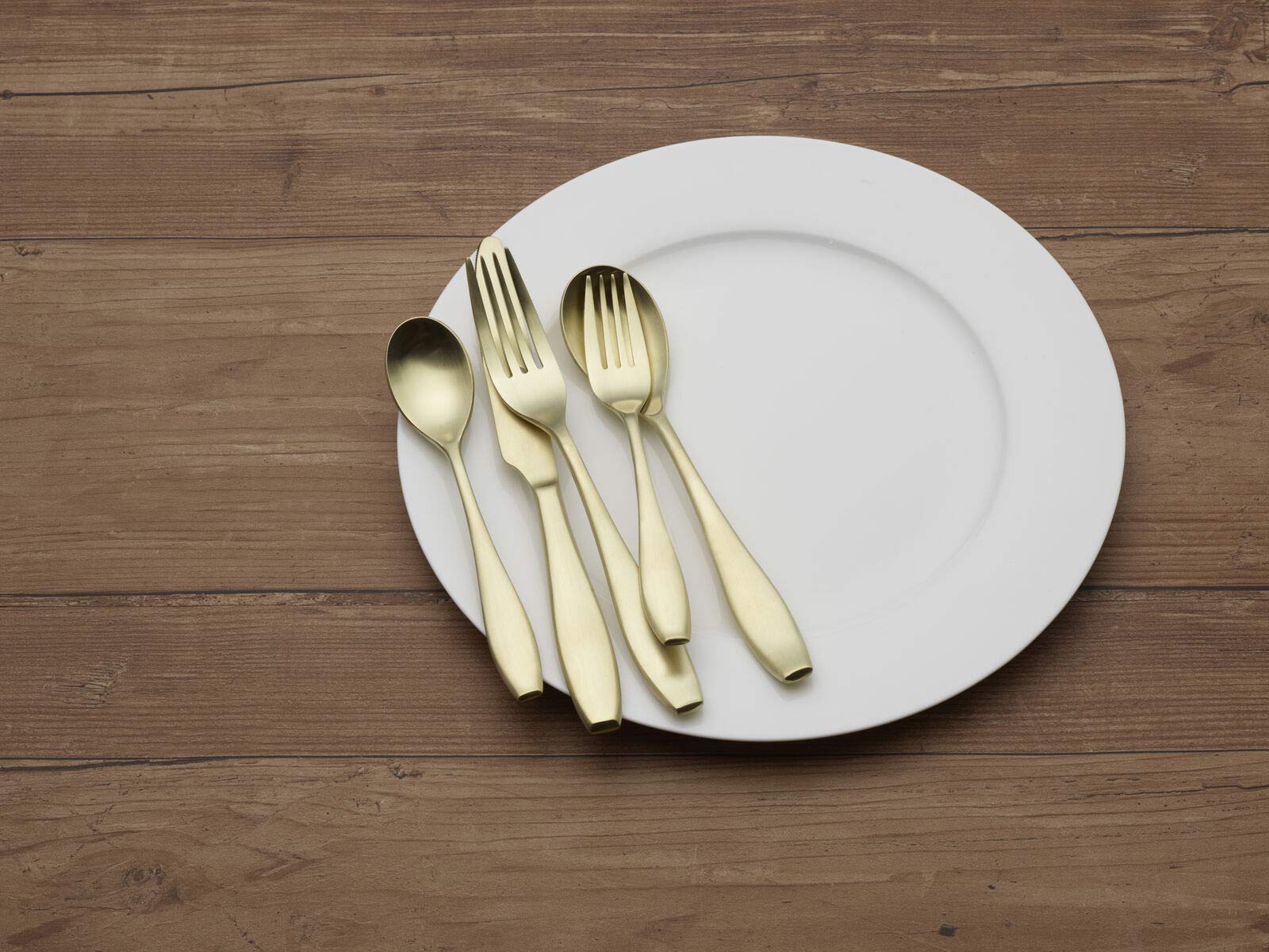 Amazon.com: Mikasa Cayden Forged Satin Gold 18/0 Stainless Steel