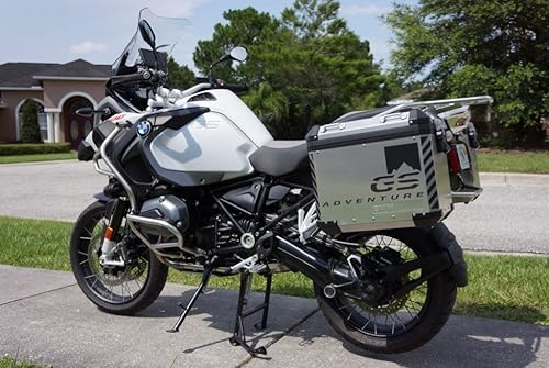Miniatura 2 de gs00262 - Kit de calcomanías reflectantes para motocicleta Big Adventure "GS Mountain Adventure" para alforjas BMW GS Touratech, color negro