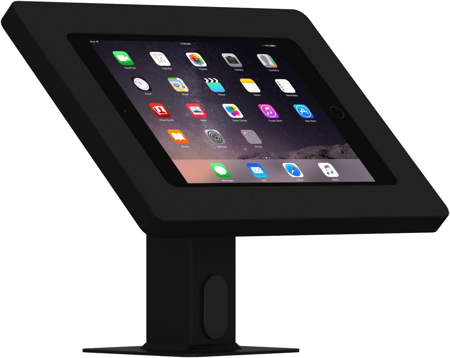VidaMount Black Enclosure and Rotating & Tilting Desk/Table Mount [Bundle] Compatible with iPad Mini 1/2/3