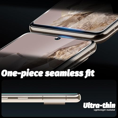 Miniatura 4 de Orzero Paquete de 3 protectores de pantalla de vidrio templado compatibles con Google Pixel 8 Pro, bordes de arco 2.5D, 9H, alta definición,
