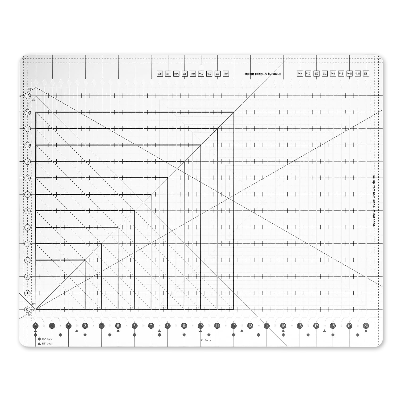 xl slotted quilting ruler 17-3/4 x 22 - non-slip high precision acrylic extra large quilting template for fabric cutting sewing patchwork crafting,professional quilting & sewing supplies