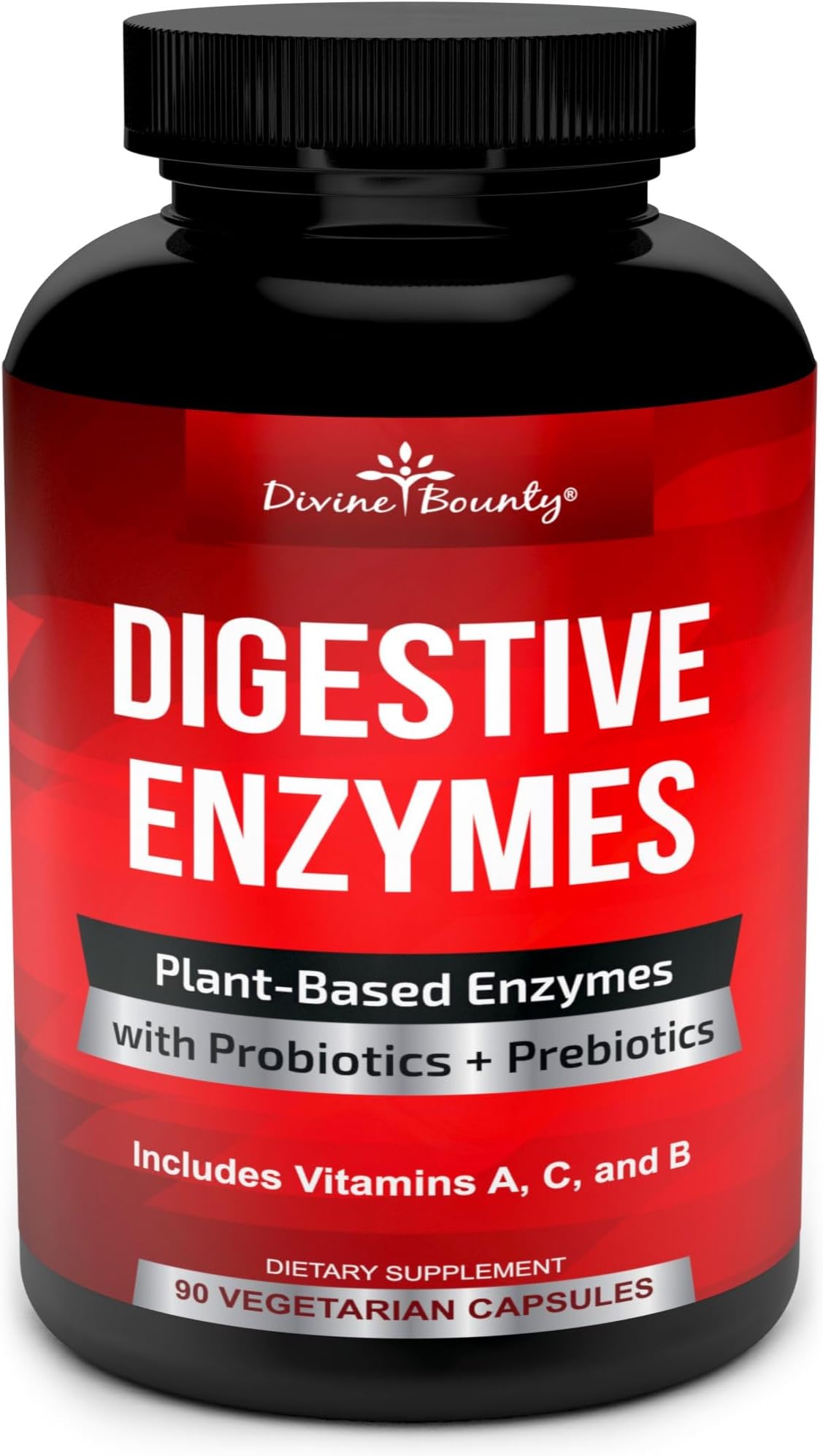 Digestive Enzymes with Probiotics & Prebiotics - Digestive Enzyme Supplements w Lipase, Amylase, Bromelain For Digestion, Bloating, Gas, and IBS For Men and Women - 90 Vegetarian Capsules