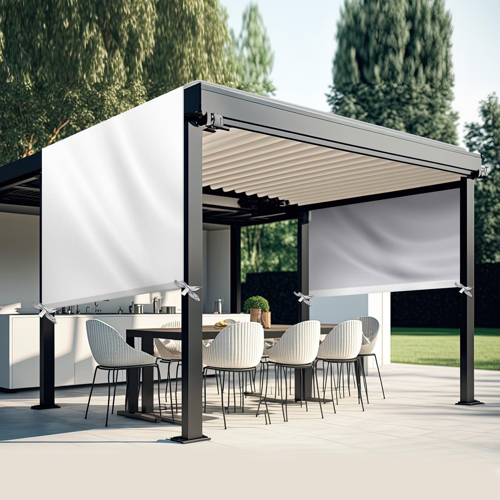 Universal Pergola Replacement Canopy Outdoor Canopy Shade Cover Waterproof Shade Top Cover for Outdoor Patio Porch Backyard(16 x 8 ft,Beige)