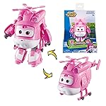 Super Wings Transformable Toys, 5 in Dizzy Airplane Transforming Figures Toys, 2 in 1 Mode Rescue Bots Action Figure Toys for 3-5 Year Old Boys Girls, Fun Plane Toys for Toddlers Kids Age 3 4 5 6 7