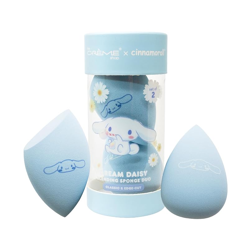 The Crème Shop x Cinnamoroll Duo de Esponjas para Maquiagem sem Látex, Pacote com 2