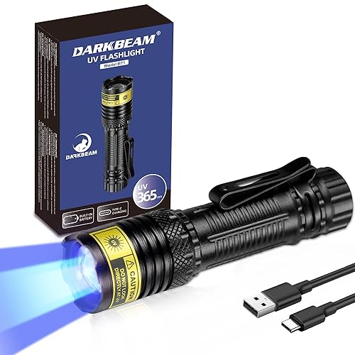 DARKBEAM 365nm UV Flashlight Black Light, Mini but Powerful Blacklight
