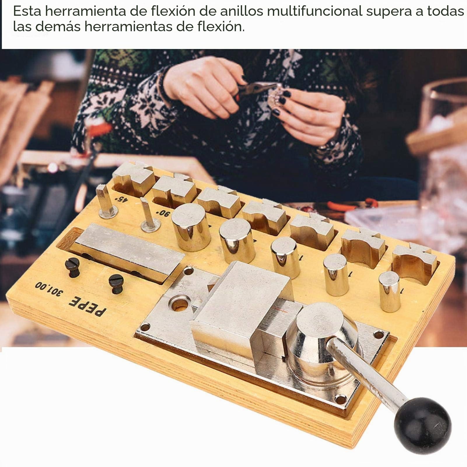 Dobladora de anillos maquina para doblar anillos Herramientas para hacer joyas,Herramientas para doblar aretes de anillos de alta calidad,Dobladora de anillos Jewelry-Making Kits