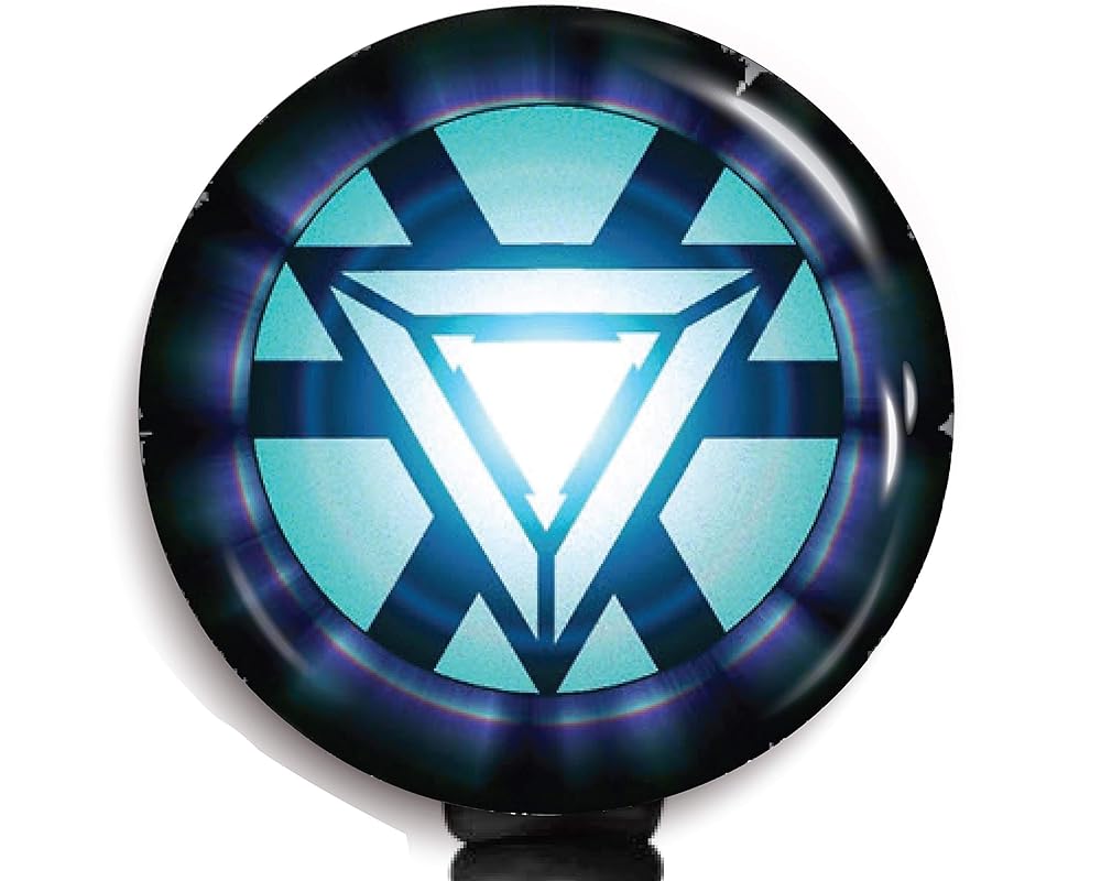 amazon com iron man badge reel arc reactor badge holder tony stark gift avengers badge reel marvel id badge clip alligator clip handmade products