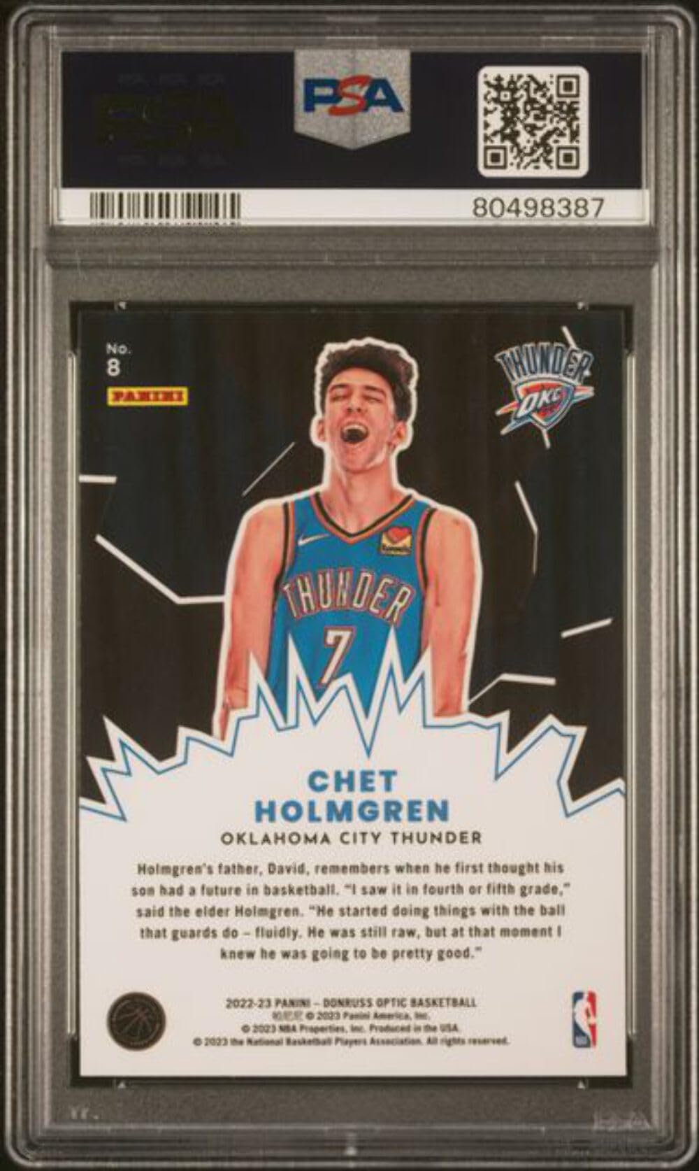 Amazon.com: Graded 2022 Panini Donruss Optic Chet Holmgren #8 My 