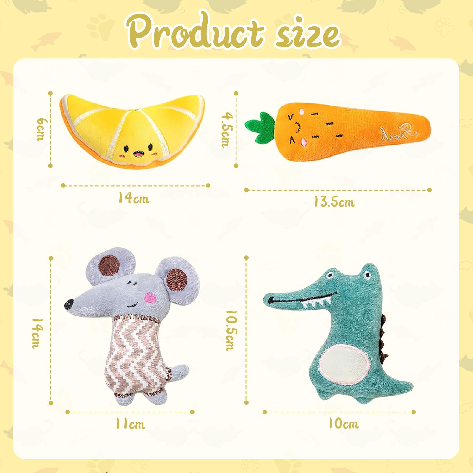 Moguri 4 szt. zabawki z kocimiętką, zabawka dla kota z kocimiętką, zabawka dla kota do samodzielnej zabawy Catnip Toy Cat Toys, poduszka z kocimiętką pluszowa zabawka dla kotów