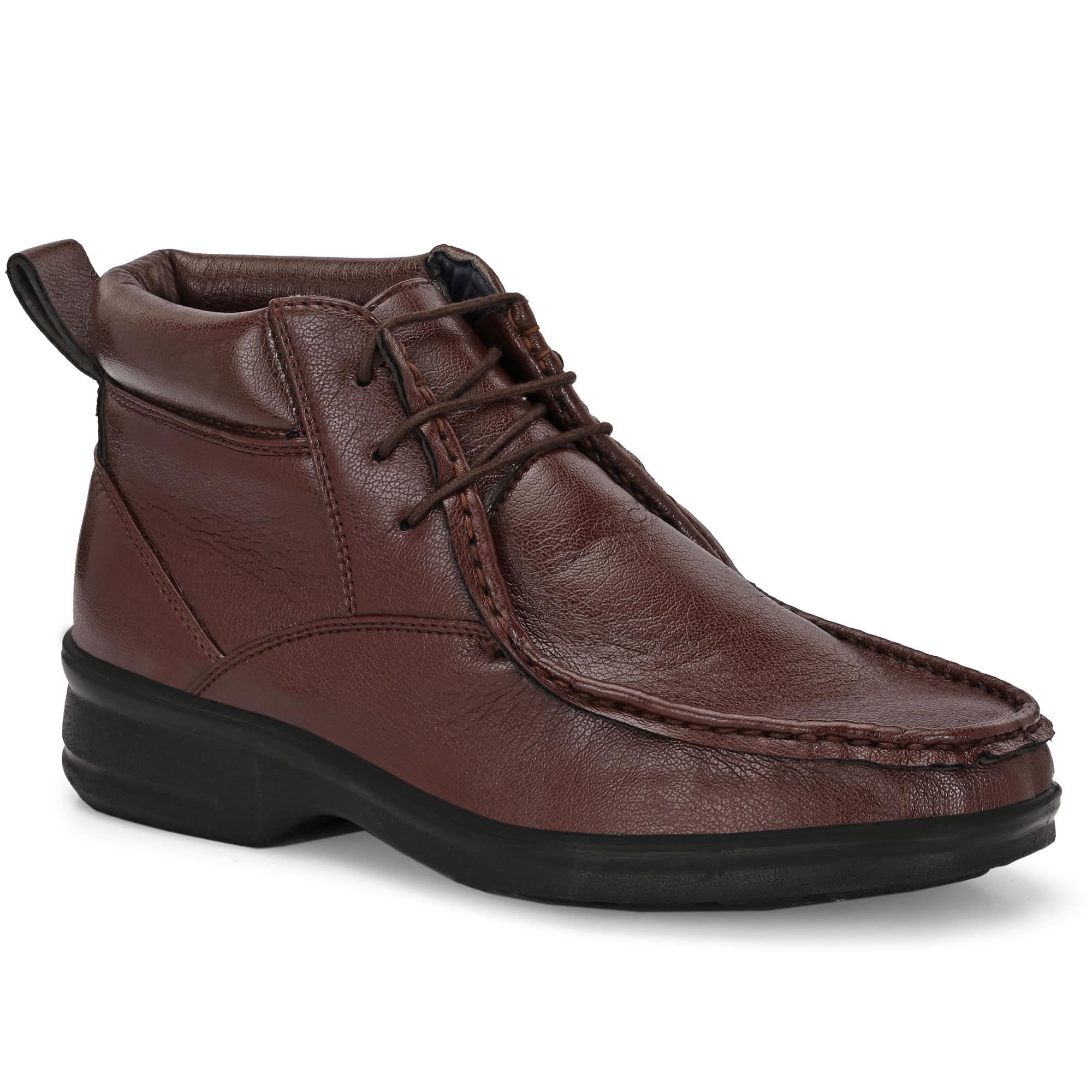 marswalk Frankfurt Men's Leather Ankle Boots, Brown, Lightweight PU Sole-picture-30