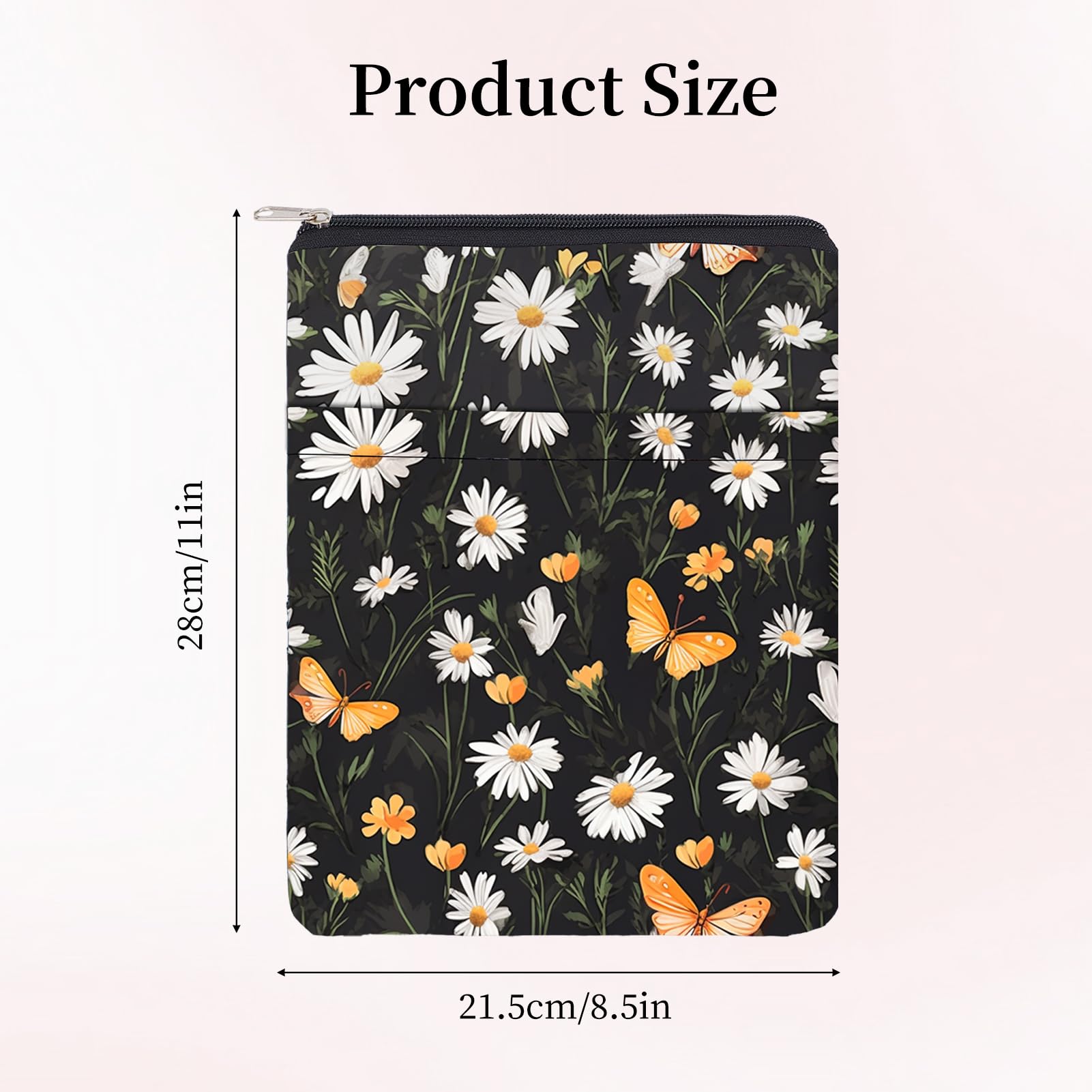 NICENEEDED Book Sleeve with Butterfly Sunflower Design - Image 4
