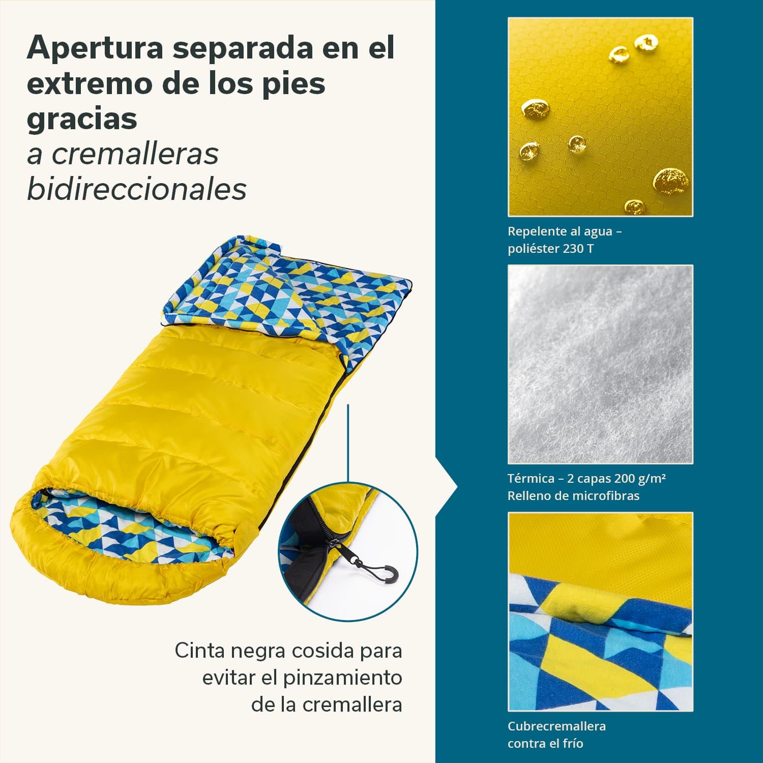 Skandika Dundee Franela| Saco de Dormir, algodón, 3 Estaciones, hasta -20°C, 220 x 80 cm/ 220 x 160 cm, para Camping al Aire Libre