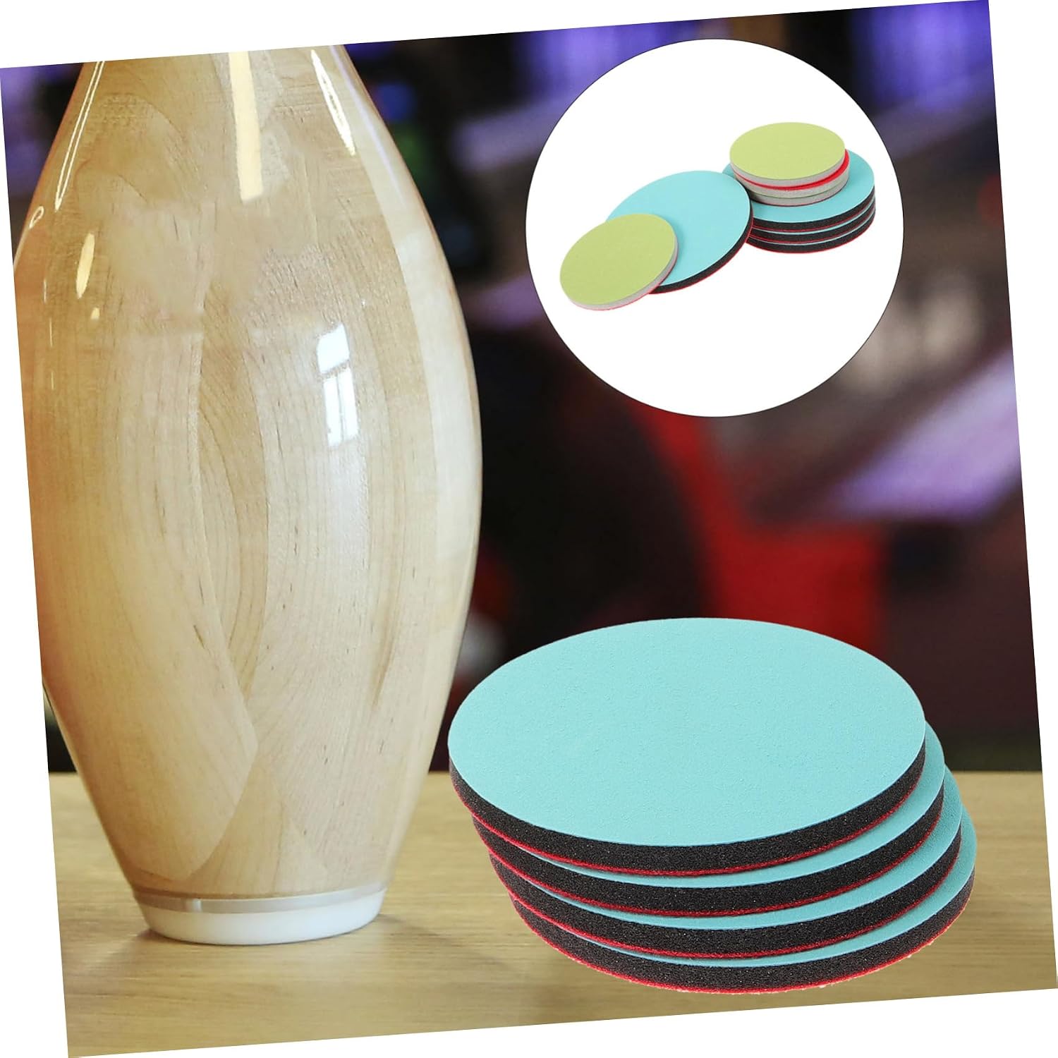8pcs Bowling Ball Polishing Sanding Pads Flexible Sponge Material for Surface Restoration for Bowling