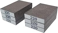 Vista 9 de Juego de 6 bloques de lijado manual de grano 80 – esponja de lijadora mediana, esponjas de lijado de doble uso húmedo y seco, lavable
