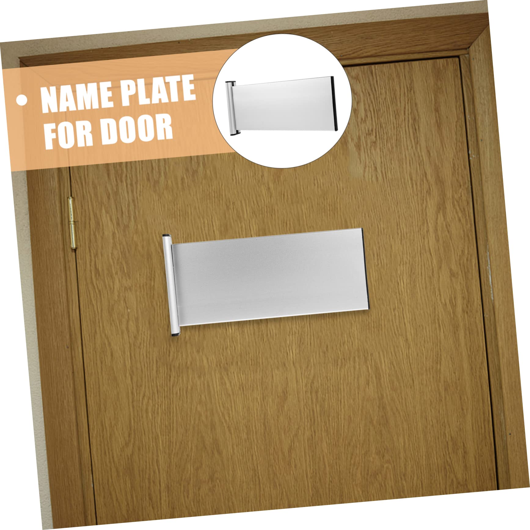 10piezas Placa De Nombre Aluminio Para Oficina Letrero Metálico Personalizable Para Puerta Signo De Identificación De Departamento Para Decoración De Espacios De Trabajo