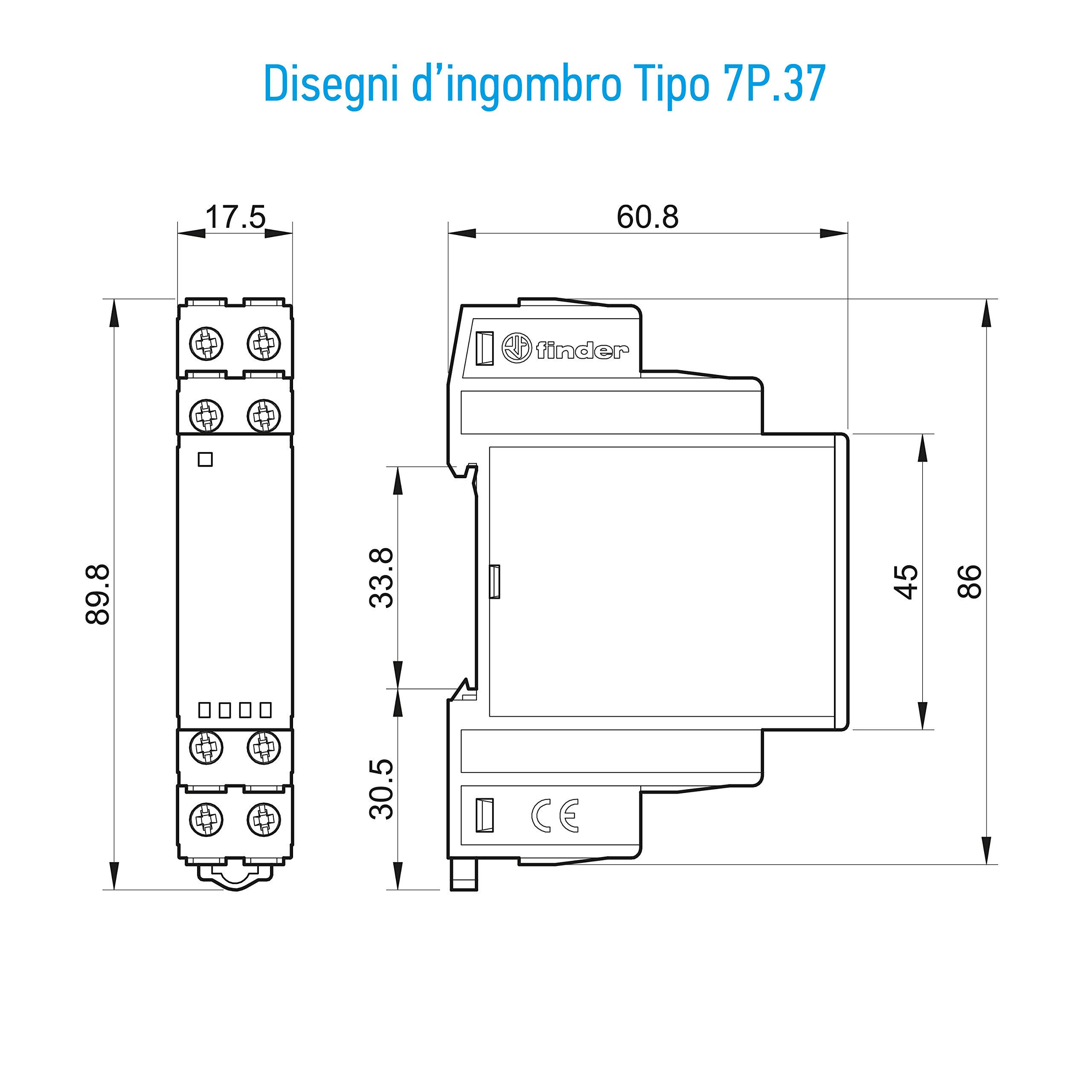 Finder 7P3782751003 Parafoudre Type 3 modulaire Varistor/éclateur