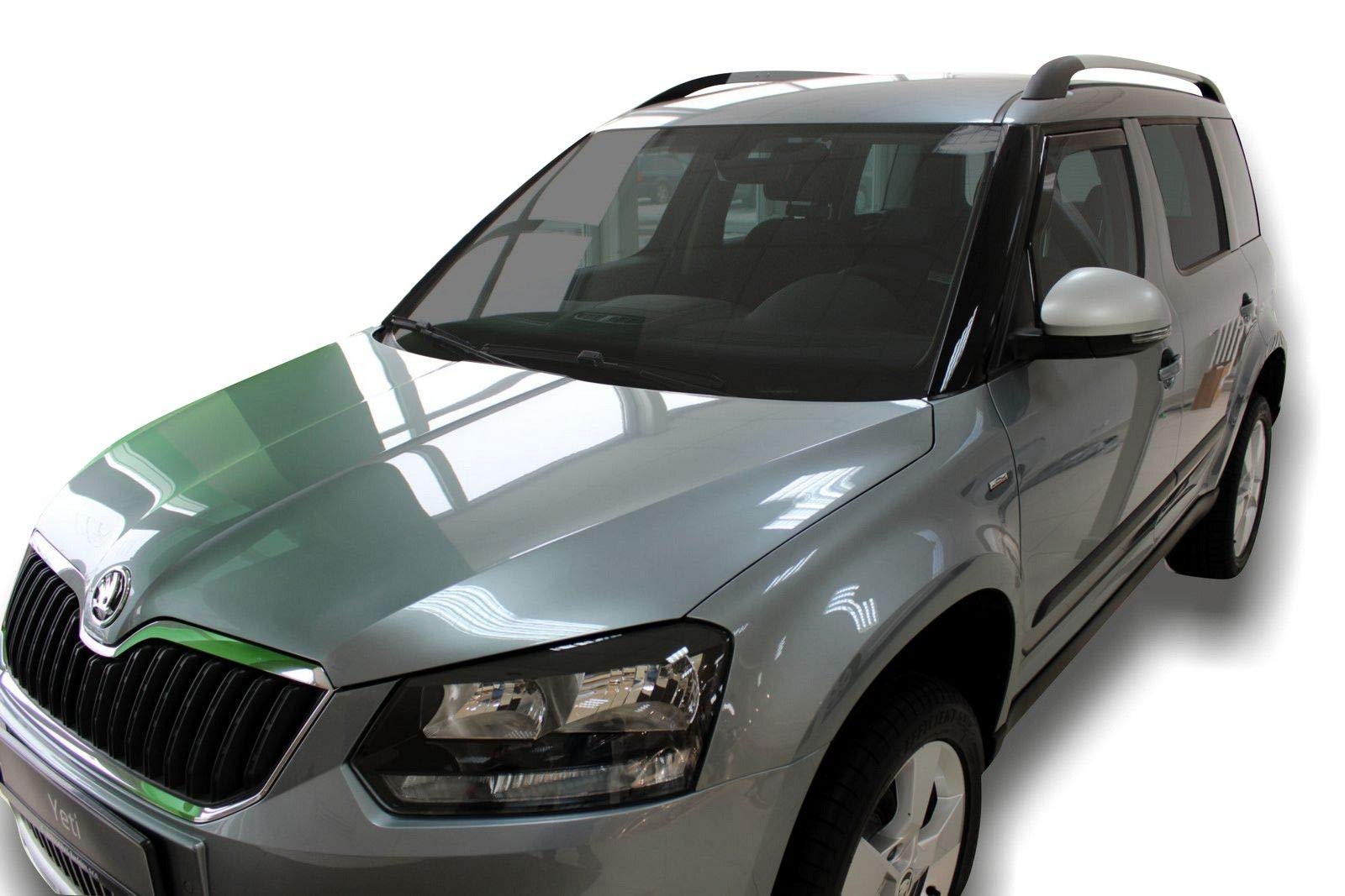 J&J AUTOMOTIVE Windabweiser passend für Skoda Yeti 5-Türer 2009-2017 4tlg, Heko Regenabweiser Vorne Hinten Getönt Dunkel Passform