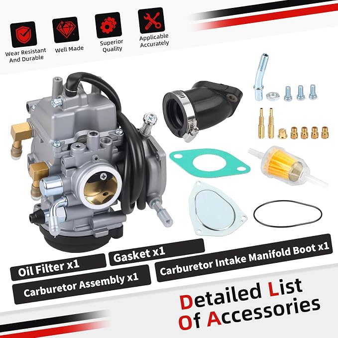 Carburador con Kit para Suzuki QuadRunner 250 300 miniatura 5