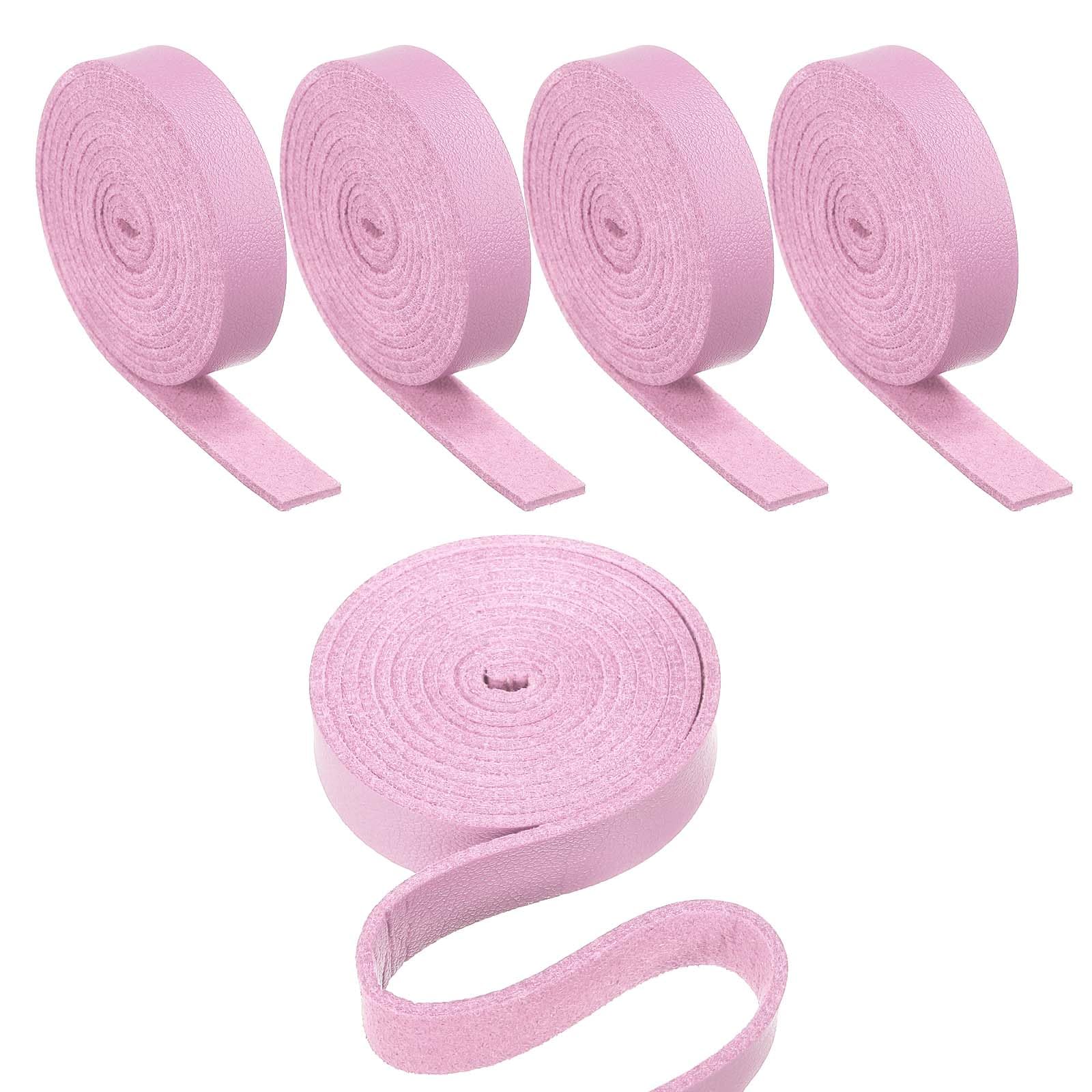 Bande en cuir PU rose souple et résistante pour sangle sac et loisirs créatifs