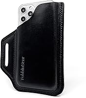 Vista 8 de TobbinGear Funda de cuero para teléfono móvil con clip para cinturón, bolsa de cinturón de cuero, funda universal para teléfono en el cinturón