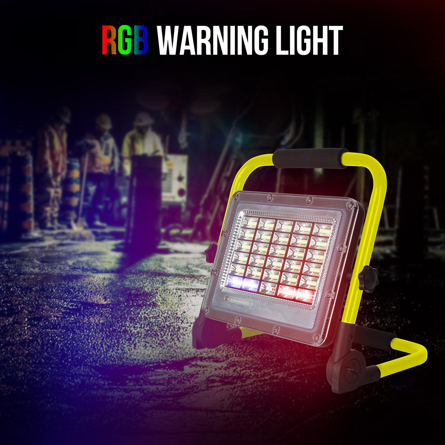 ledbox Proyector LED, 100W con batería de Litio recargable + emergencia, Blanco frío