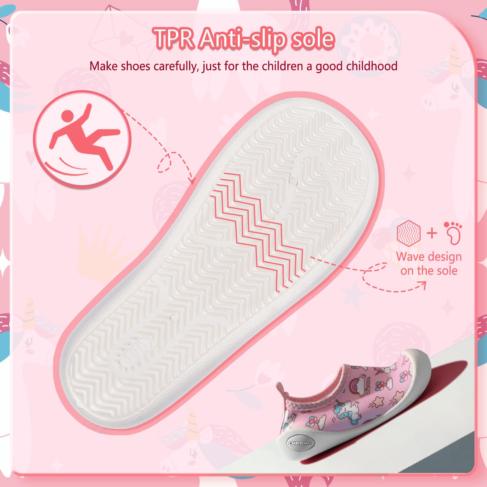 JONRRYIN Badeschuhe Kinder, Wasserschuhe Schwimmschuhe Kinder, Strandschuhe Aquaschuhe Schnell Trocknend für Strand Schwimm (Rosa, Grundschulkind, 25, Numerisch, EU Schuhgrößensystem, M)