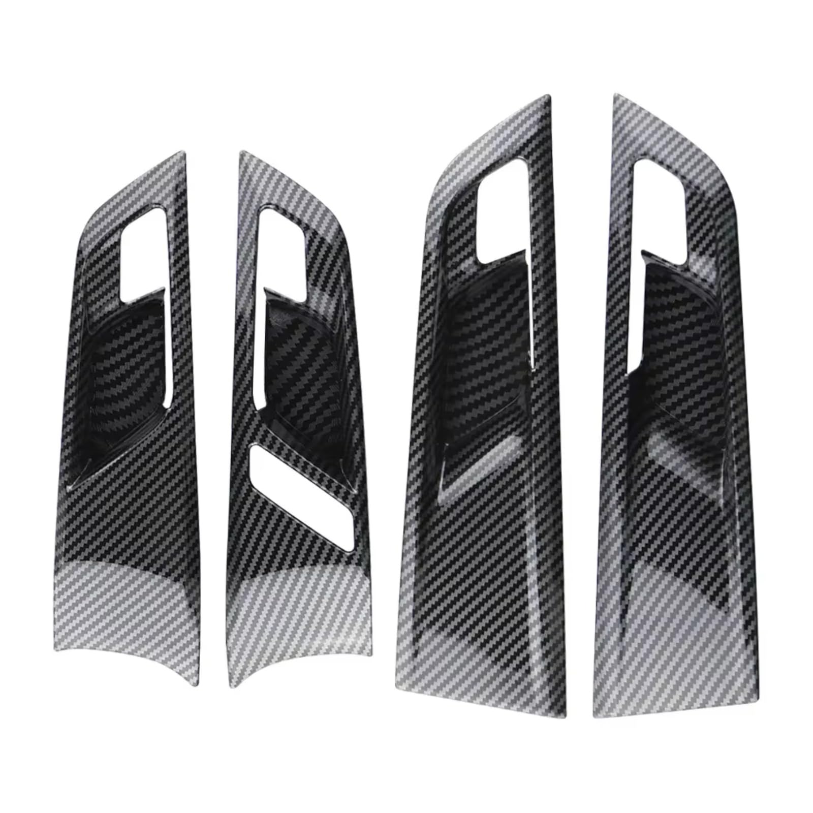 Car Interior Moulding Trim for MG4 for EV 2022 2023 2024 Window Lift Panel Cover Innner Door Handle Trim LHD RHD Carbon Fiber Accessories Stickers(LHD-B)