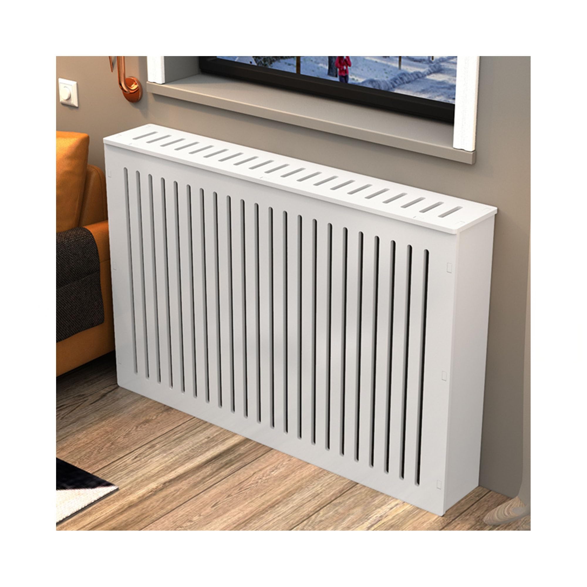 Étagère cache-radiateur 90 cm de hauteur pour masquer les vieux chauffages