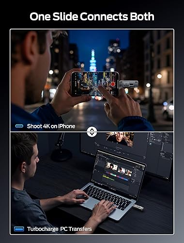 Miniatura 3 de MOVE SPEED Unidades de estado sólido de 2 TB con puertos duales y diseño push-pull de velocidad de lectura de 560 MBs, tipo C + unidad USB 3.2 SSD