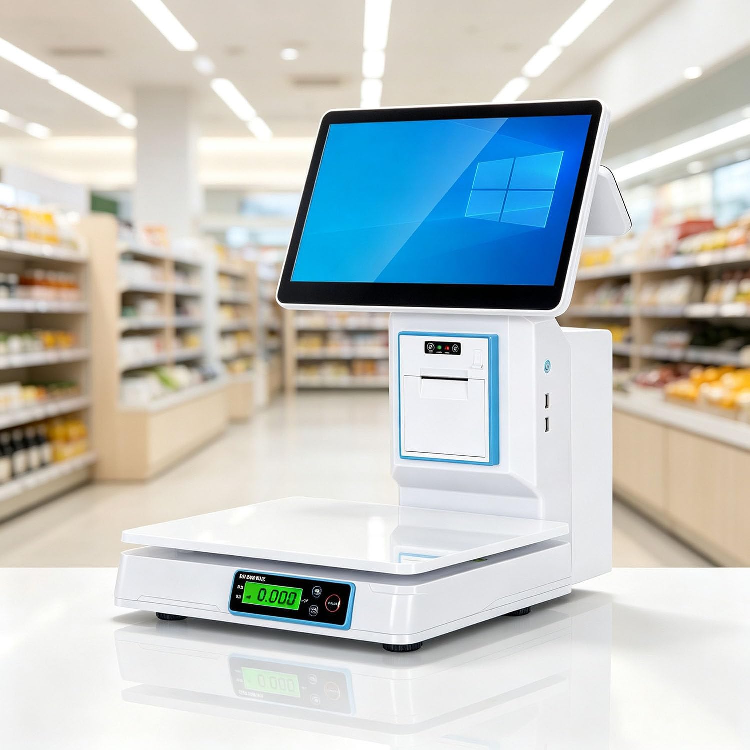 Sistemas TPV para restaurantes de Doble Pantalla con Pantalla táctil de 15,6 Pulgadas – Caja registradora «Todo en uno» para pequeñas Empresas, 8 GB de RAM, SSD de 128 GB SingleScreen
