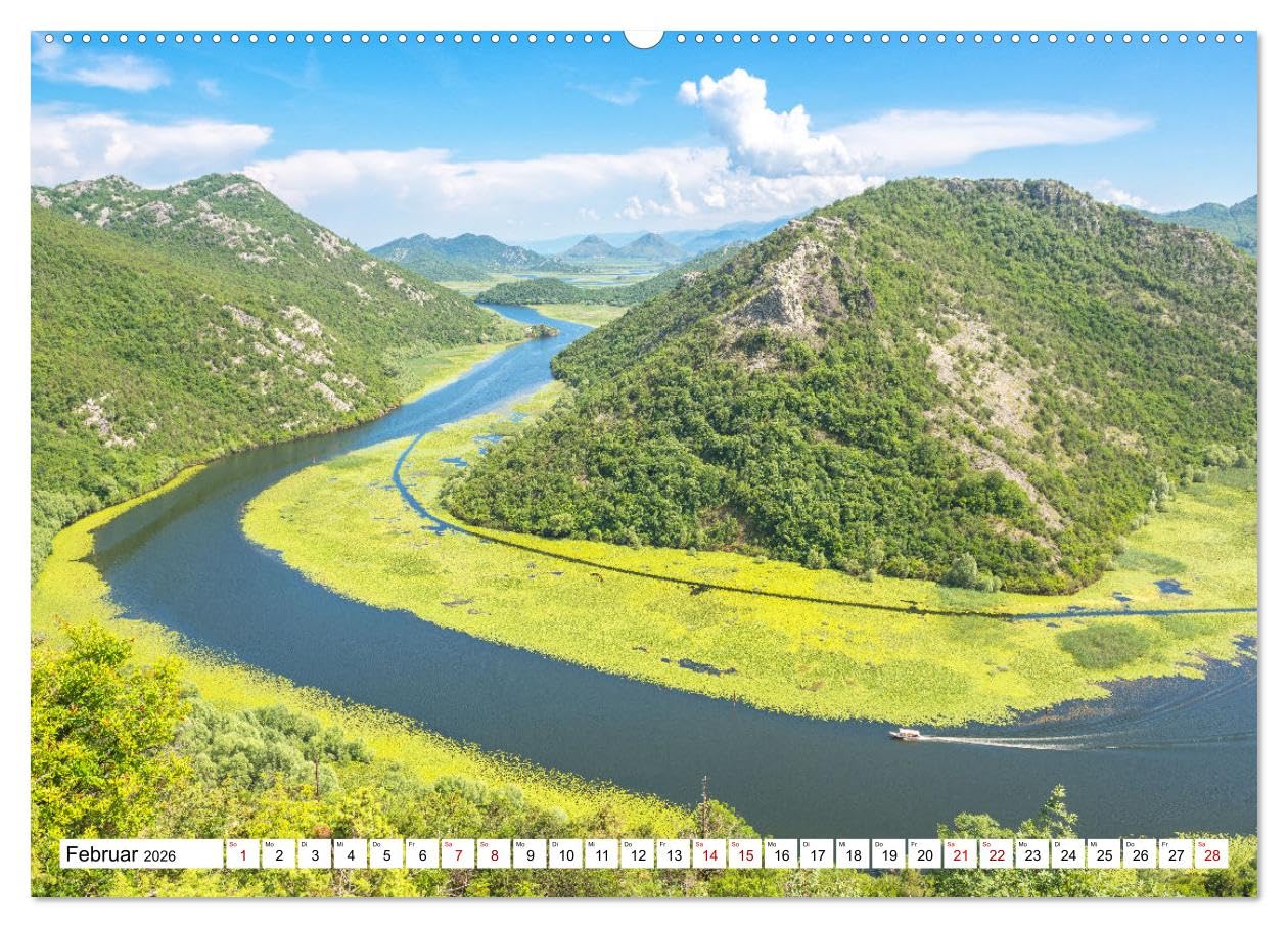 Montenegro - Das Land der schwarzen Berge (hochwertiger Premium Wandkalender 2026 DIN A2 quer), Kunstdruck in Hochglanz: Land im Balkan mit traumhaften Landschaften (CALVENDO Orte)