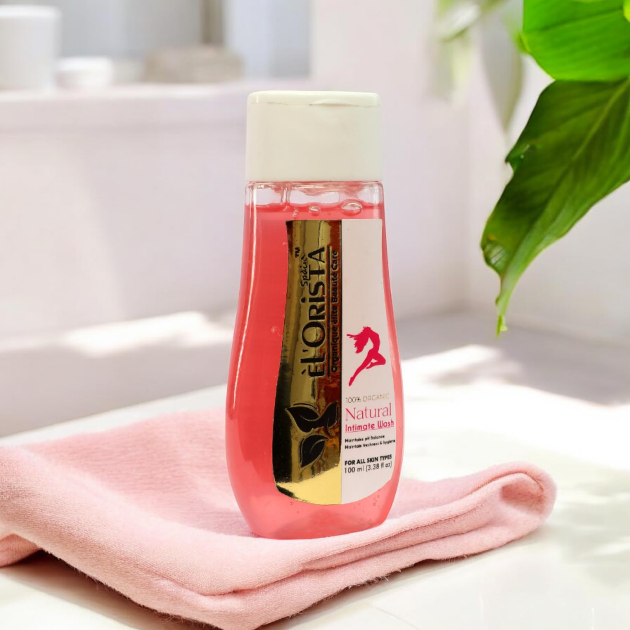 Elorista Organic Women’s Intimate Wash | 100% Organic Certified | pH Balance Care | Prevents Odor, Itching & Irritation | Daily Feminine Hygiene Wash for All Skin Types | 100ml