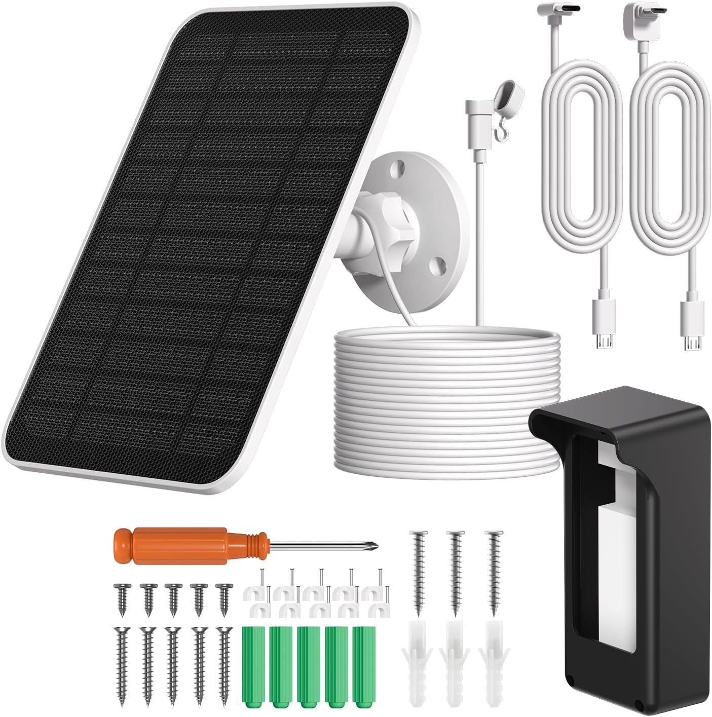 Solar Panel & Water-Proof Cover for Ring Battery Doorbell/2nd Generation