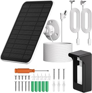 5V 4W Solar Panel Compatible with Ring Battery Video Doorbell (2024 Release) / Ring Doorbell 2nd Generation, Includes 4m Charging Cable, Comes with RingDoorbell Protective Case